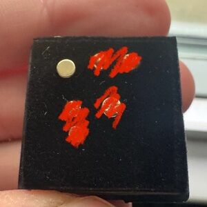 1 Solid 14k yellow gold smooth disk threadless end